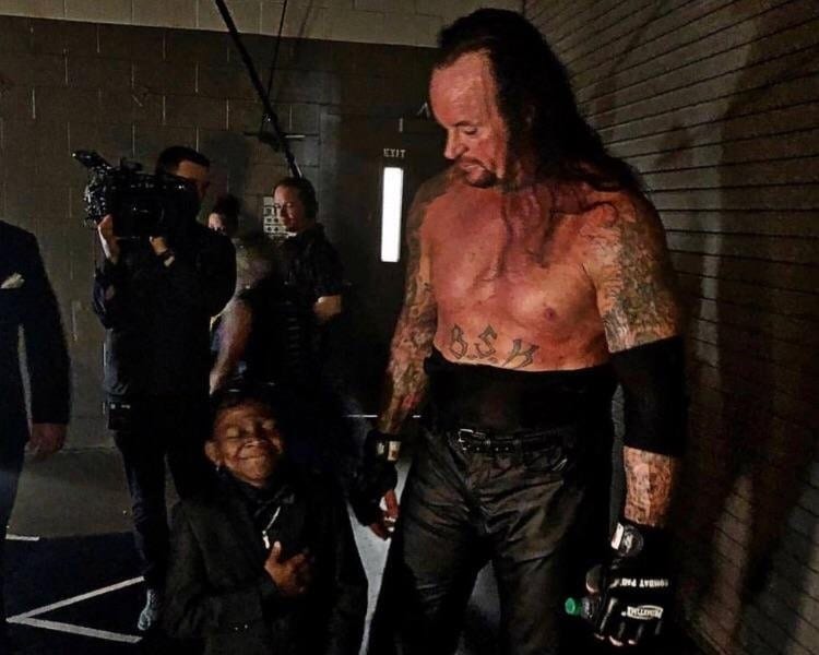 The Undertaker Photographed With Jarrius “JJ” Robertson Backstage At WrestleMania