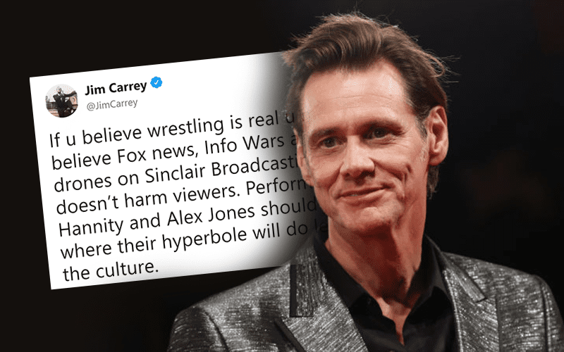 Jim Carrey Takes A Shot At WWE With Anti Trump Tweet