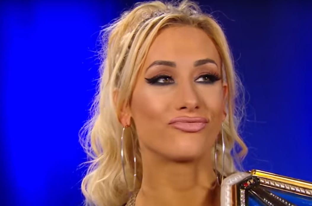 Check Out Carmella’s Busted Up Lip from SmackDown