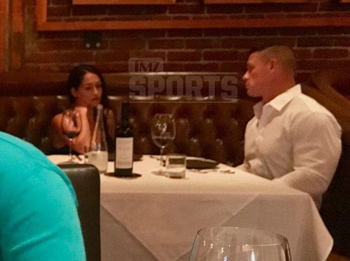 John Cena & Nikki Bella Looking Serious on Dinner Date