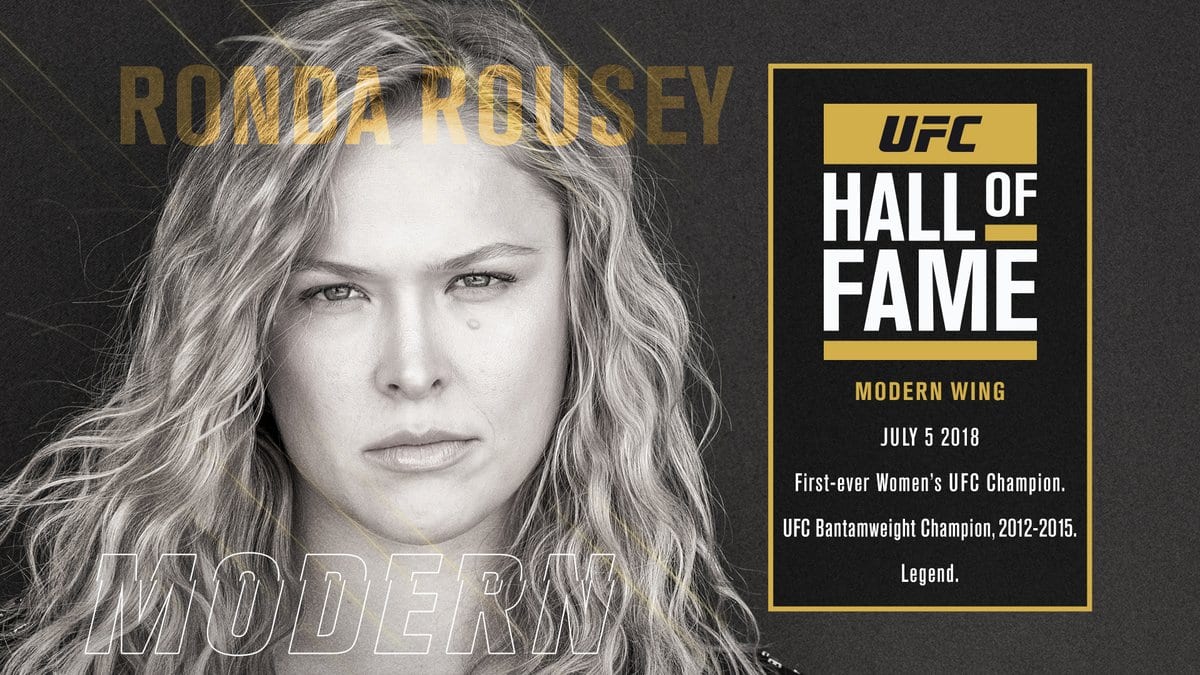 Ronda Rousey To Be Inducted Into the UFC Hall of Fame