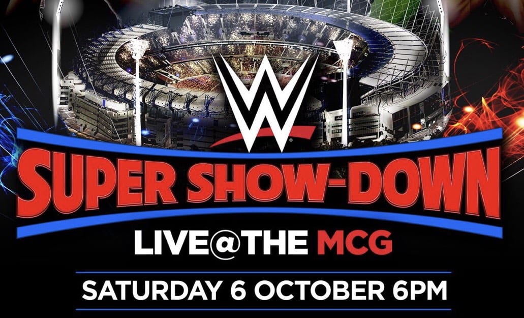 First Look At WWE Super Show-Down Stage At Melbourne Cricket Field