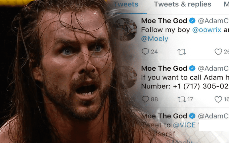 Someone Hacked Adam Cole’s Twitter And Posted His Phone Number