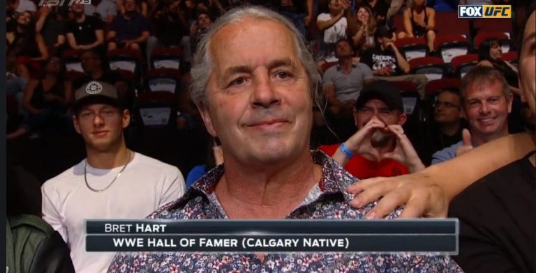 Bret Hart Appears at Tonight’s UFC Calgary Event