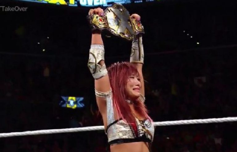 Watch Kairi Sane Accidentally Throw Her NXT Women’s Title Into The Crowd