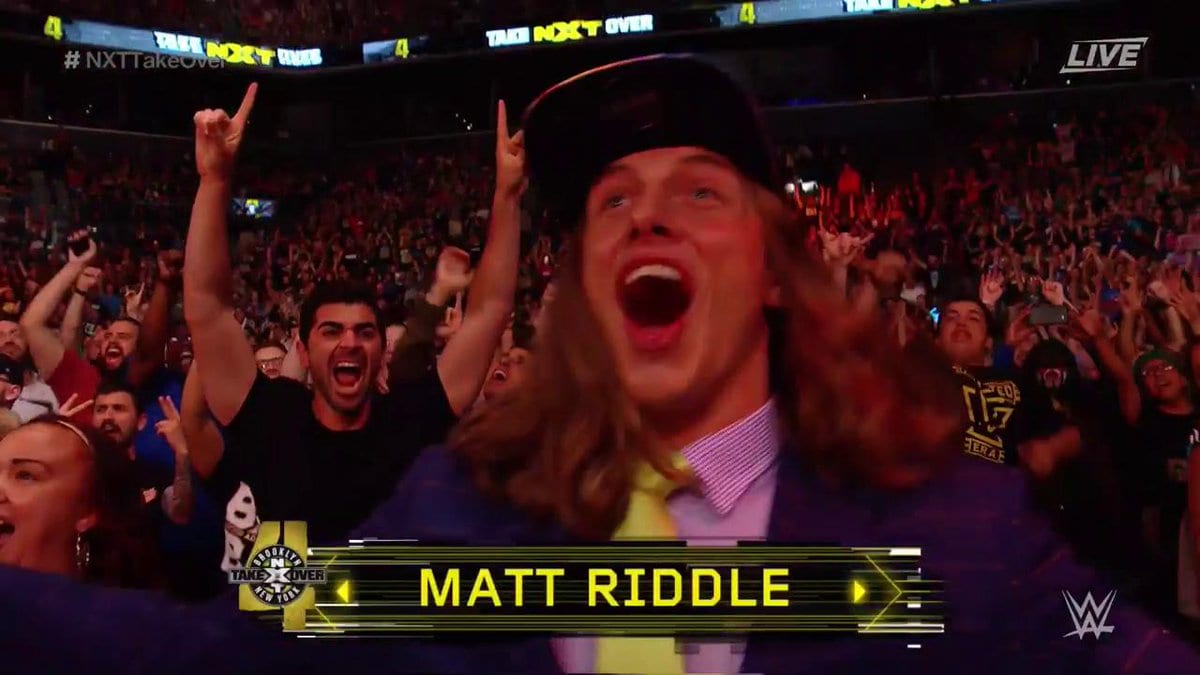 Matt Riddle Appears During NXT TakeOver: Brooklyn IV