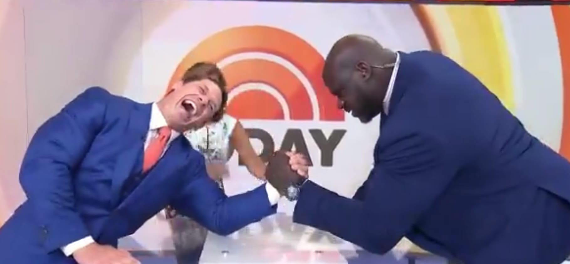 Shaquille O’Neal Says John Cena’s New Hair Looks Sexy Before Arm Wrestling Him