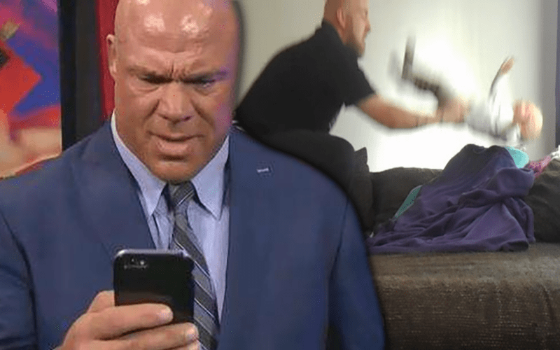Kurt Angle Reacts To Fan Performing His Signature Wrestling Move On A Baby