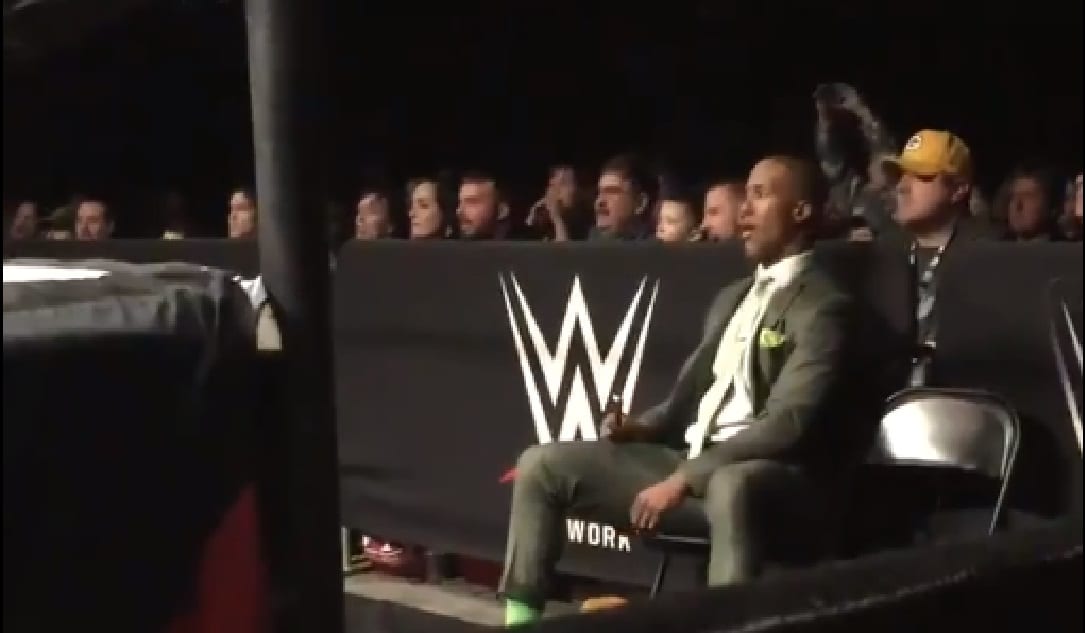 Fan Captures Footage Of Byron Saxton Getting Really Into A Match At Ringside