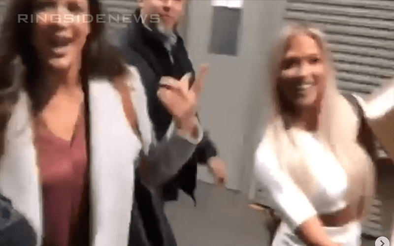 Footage of Former Divas Backstage at WWE Evolution