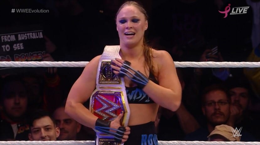 Ronda Rousey Defeats Nikki Bella At WWE Evolution