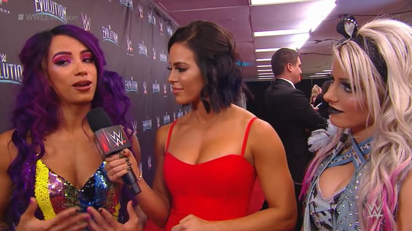 Sasha Banks Gets Emotional On WWE Evolution Red Carpet