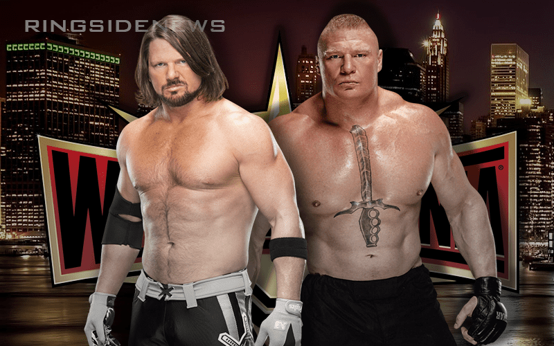 Brock Lesnar vs AJ Styles Could Be Moved To WWE WrestleMania