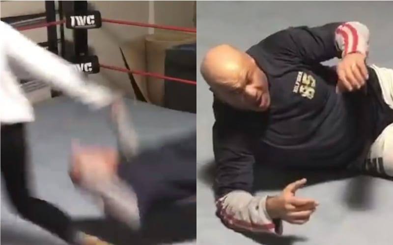 Kurt Angle Does Great Sell Job After His Daughter’s First Clothesline