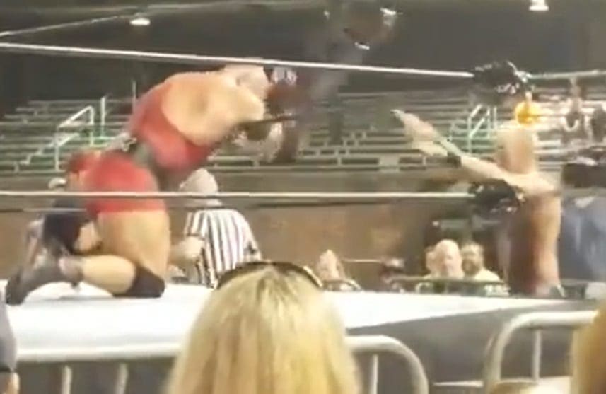 Ryback Takes Unprotected Chair Shot To The Head That His Opponent Is