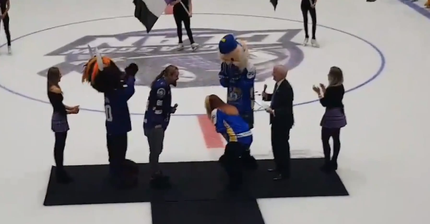 WWE NXT UK Superstar Proposes To Girlfriend In Middle Of Hockey Game