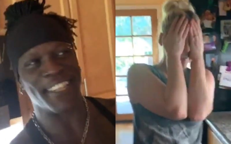 R-Truth Hides In Renee Young’s House To Scare Her