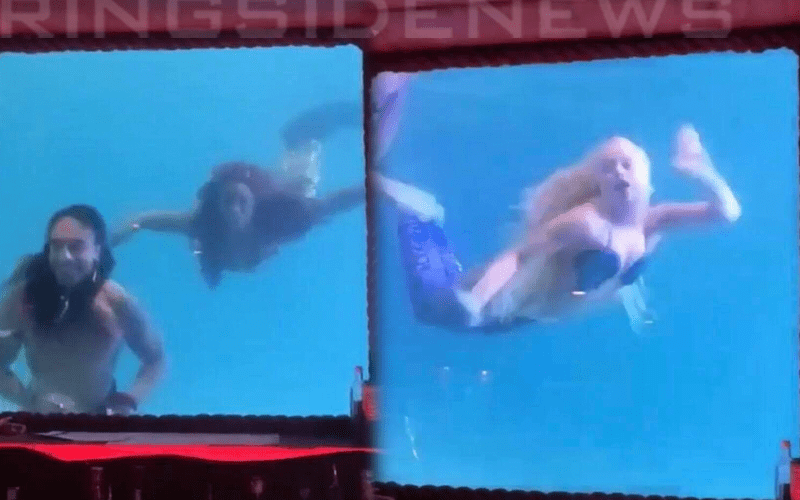 Watch Liv Morgan & Naomi Swim As Mermaids In Front Of Packed Bar