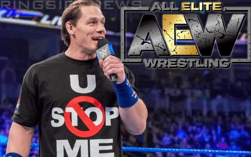 John Cena Dragged By Fan Sign During AEW Collision