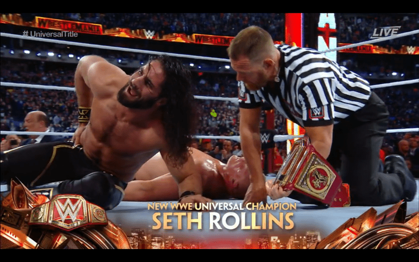 Seth Rollins Becomes WWE Universal Champion At WrestleMania 35