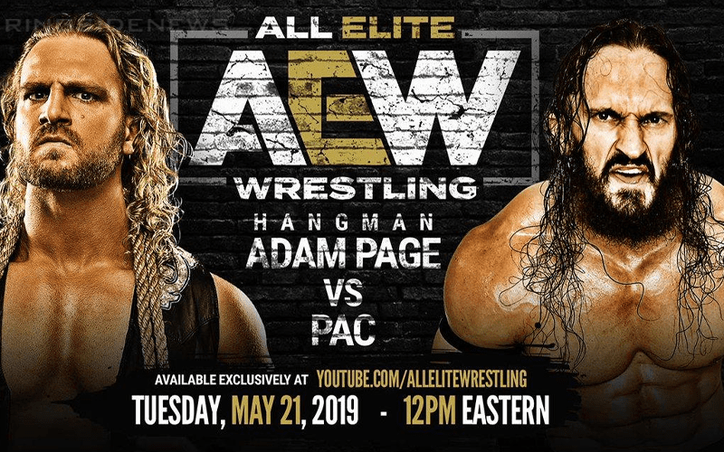 AEW Releases First-Ever Match With Pac vs Hangman Page