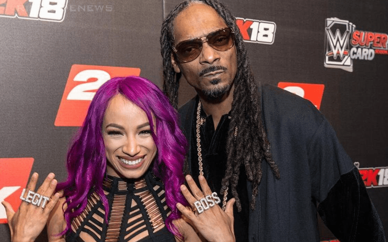 Sasha Banks Shows Off New Hair In Photo-Op With Snoop Dogg In Studio