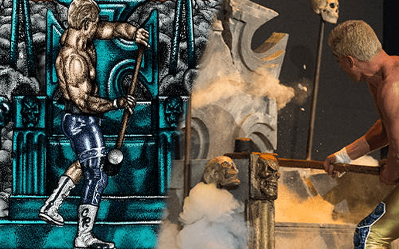 Cody Rhodes AEW Double Or Nothing Throne Smashing Bit Gets Official Merch