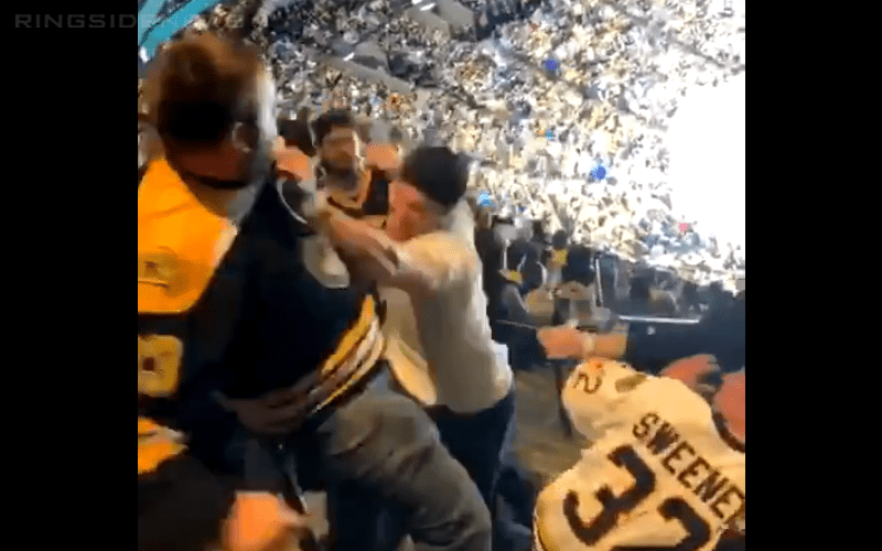 Watch Steve Austin’s Music Play At NHL Game As Huge Fan Fight Breaks Out