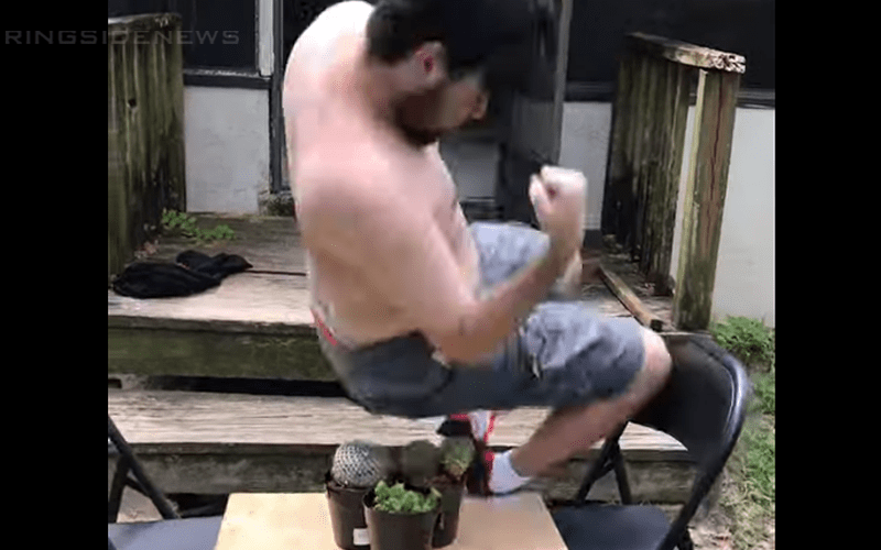 Insane Fan Pays Homage To Mick Foley’s Elbow Drop… On A Cactus