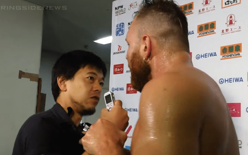 Jon Moxley Roughs Up Reporter & Cuts Great Promo In NJPW