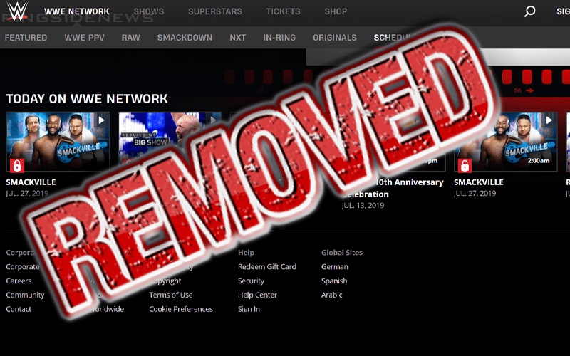 WWE Network Removes Fan Favorite Section