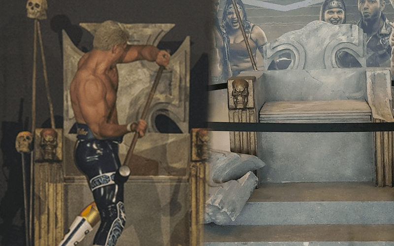 Cody Rhodes’ Broken Double Or Nothing Throne On Display At Starrcast