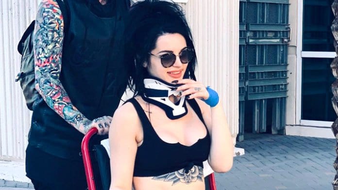 Paige Shows Off Loads Of Gifts She Received After Neck Surgery