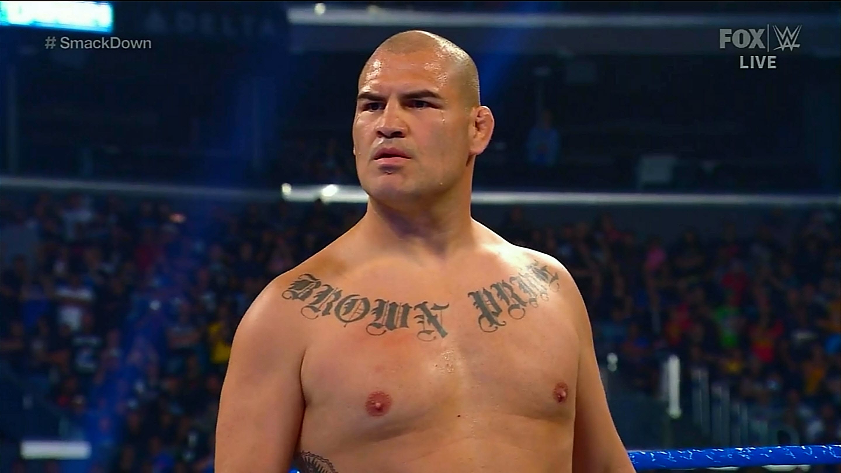 Cain Velasquez Appears On Wwe Fox Smackdown Takes Out Brock