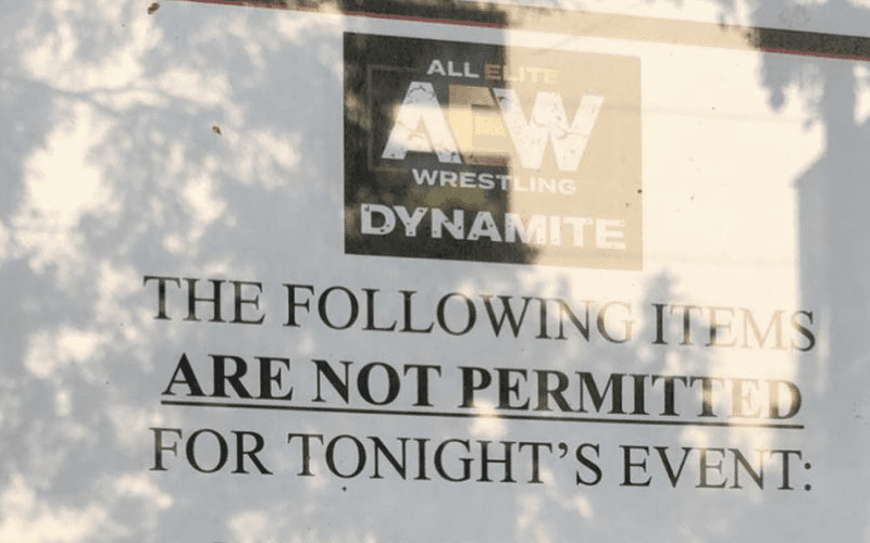 All Elite Wrestling’s Warning To Fans Before Dynamite Event