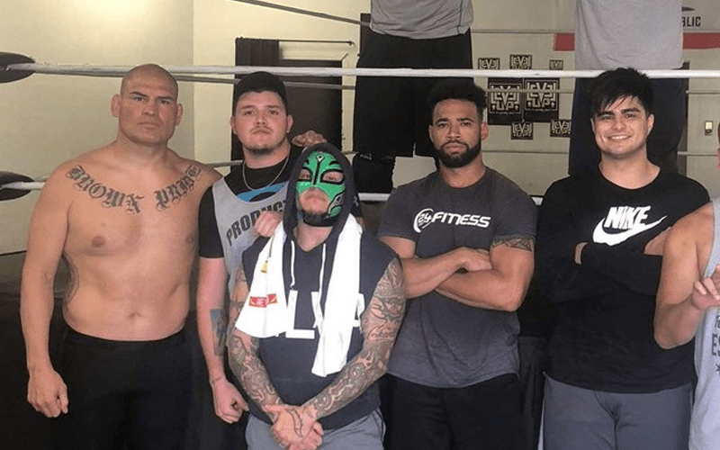 Cain Velasquez Training For Crown Jewel Outside WWE Performance Center