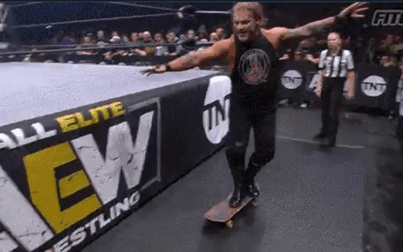 Chris Jericho Rides Darby Allin’s Skateboard During AEW Dynamite Commercial Break