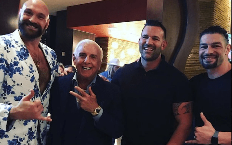 Roman Reigns, Ric Flair, & Tyson Fury Spotted Living It Up In Las Vegas