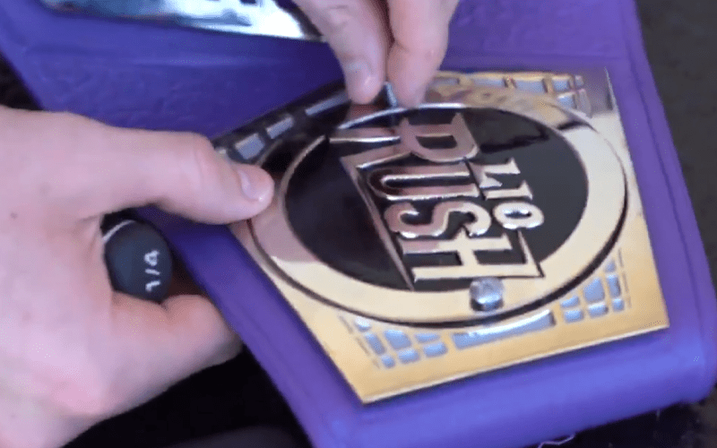 Lio Rush Gets Custom Plates On His NXT Cruiserweight Title