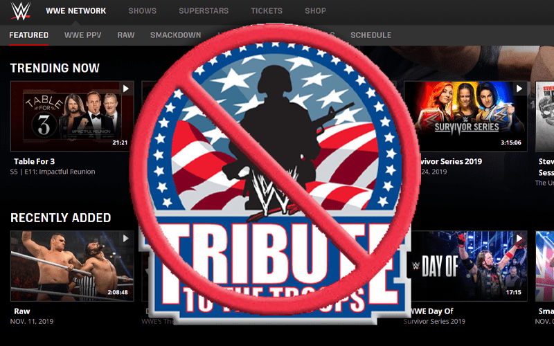 WWE Not Even Considering Airing Tribute To The Troops On The Network