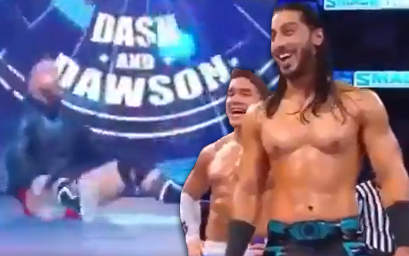 Mustafa Ali Trolls His Own Reaction To Dash Wilder Tripping During WWE SmackDown