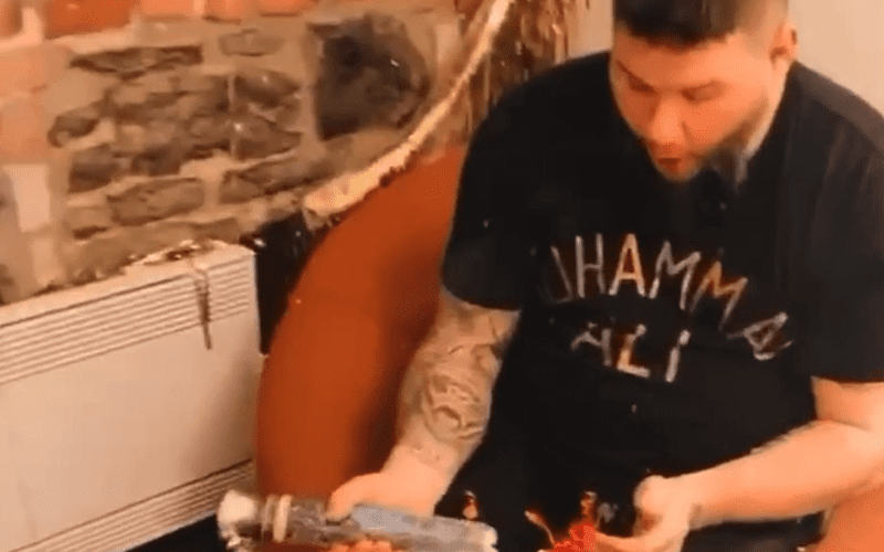 Watch Kevin Owens Accidentally Shoot Himself In Crotch During New Year’s Celebration