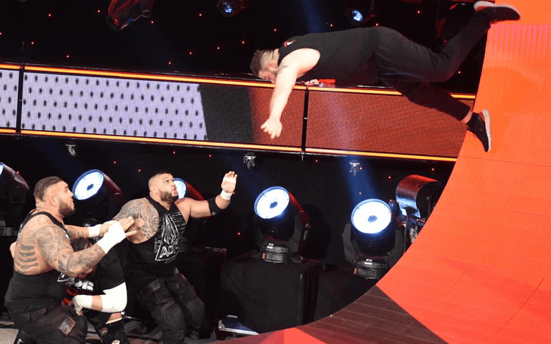 WWE Reveals Every Angle Of Kevin Owens’ Half-Pipe Dive On WWE RAW
