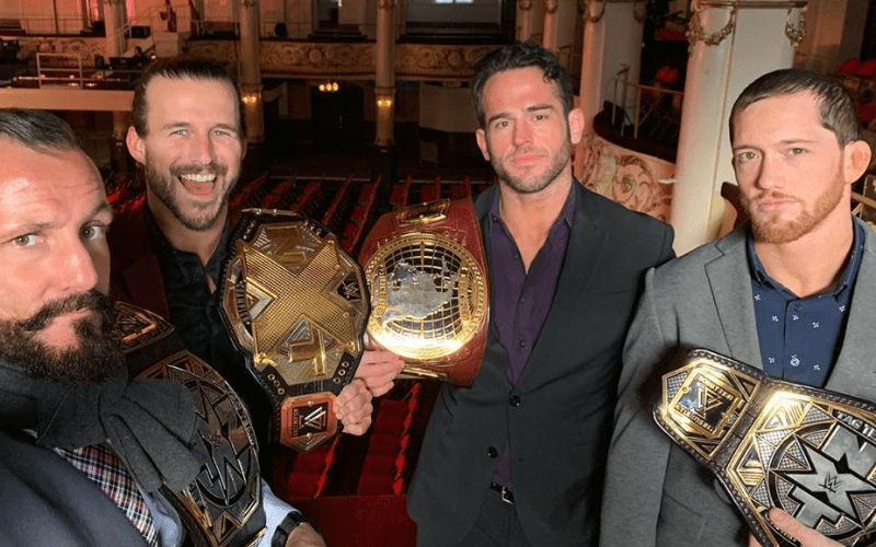 The Undisputed Era Celebrates After WWE NXT UK TakeOver: Blackpool II