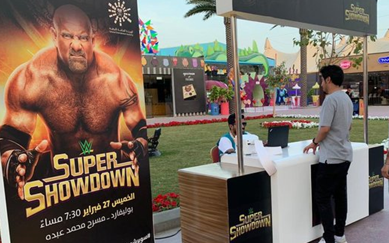 WWE Super ShowDown Ticket Booths Pop Up In Saudi Arabia
