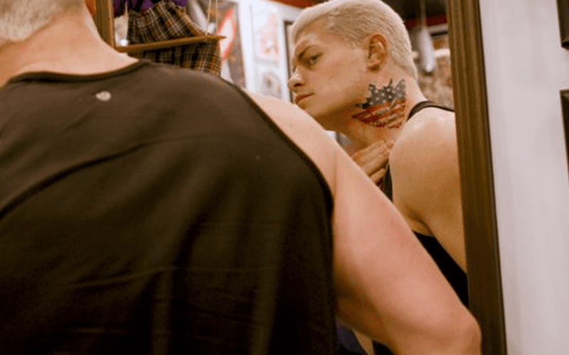 AEW Releases Exclusive Photos Of Cody Rhodes New Neck Tattoo AEW Releases Exclusive Photos Of Cody Rhodes New Neck Tattoo