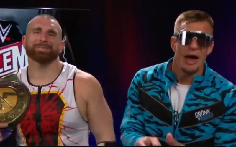 Rob Gronkowski & Mojo Rawley Appear During NASCAR To Hype WWE WrestleMania