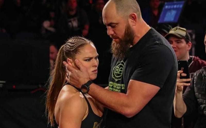 Ronda Rousey & Travis Browne Training With Mixed Tag Matches