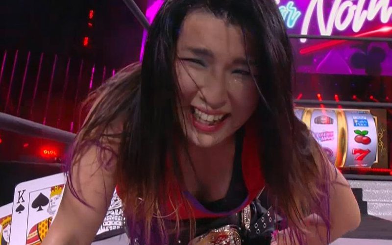 Hikaru Shida Shows Off Damage After Nyla Rose Kendo Stick Shots At AEW Double Or Nothing