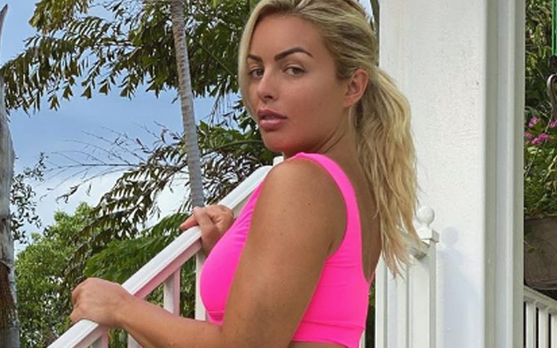 Mandy Rose Flexes Her Side Profile In New Pink Swimsuit Photo